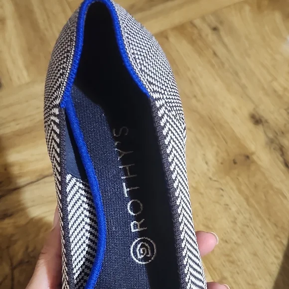 Rothy's Brown and White Herringbone Flats - Picture 10 of 12